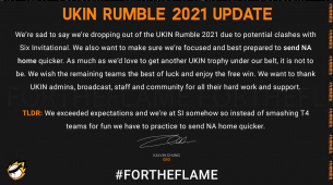 Dopo la qualifica al Six Invitational 2022, MNM Gaming rinuncia all'UKIN Rumble 2021
